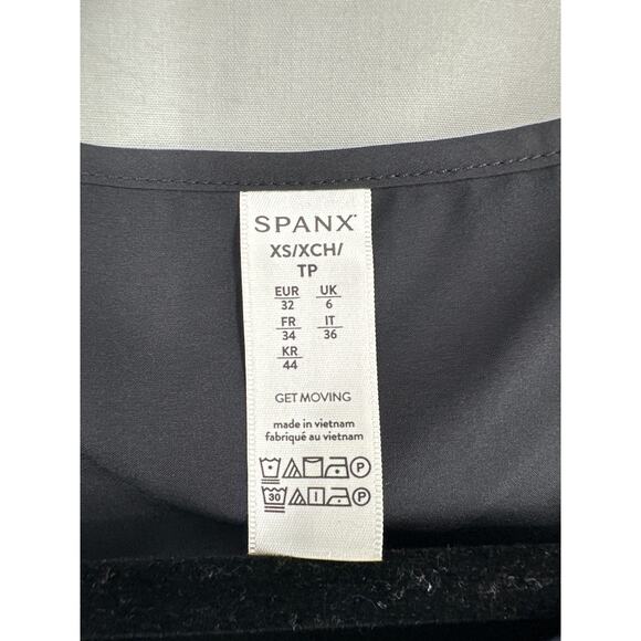 SPANX Yes Pleats Top Womens XS Black Tennis Golf Performance Stretch Pickleball - Picture 2 of 6